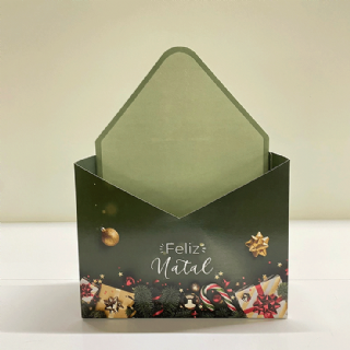 Caixa Envelope Feliz Natal - Pacote c/5 und